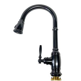 483662 Signature Hardware Finnian Pull-down Kitchen Faucet - Gunmetal