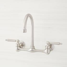 497556 Signature Hardware Jessamy 1.75 Gpm Wall-mounted Widespread Bridge