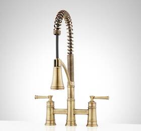 955095 Signature Hardware Beasley 1.75 Gpm Bridge Pre-rinse Pull Down Kitchen
