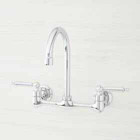 Sh349723cp Signature Hardware Complete A Smart Yet Stylish Sink Setup With The Jessamy Wall-mount Kitchen
