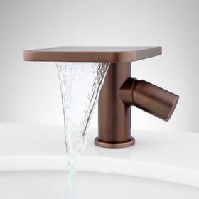 Sh449704orb Signature Hardware Knox Waterfall Single Hole Faucet With Drain