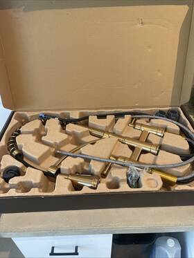Shjhxcbe307bg Signature Hardware Shxcb307bg Beasley 2 Handle Pull Down Bridge Kitchen Used