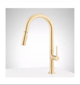Shxcbk100bg Signature Hardware Bok Single-hole Pull-down Kitchen Faucet