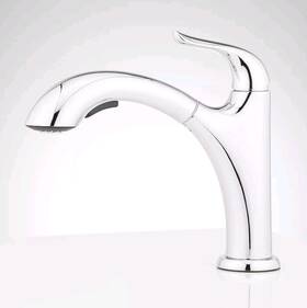Shxcc100zss Signature Hardware Cypress Single Handle Pull Out Kitchen Faucet Polished Chrome