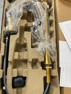 Shxcpd107bg Signature Hardware Perdita Pull-down Kitchen Faucet - Brushed Gold