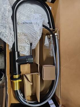 Shxcra201mb Signature Hardware Ravenel Pull Down Kitchen Faucet Matte Blk Ms128