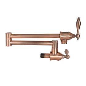 Af6232-5-bc Sinda Pot Filler Kitchen Faucet Sink Wall Mount Solid Brass Double J
