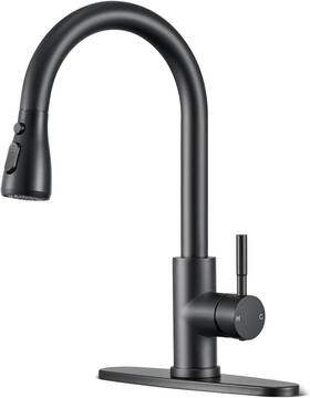 Az-us-soebiz-cfslt-bk-02  Soebiz Kitchen Faucet Pull Down Sprayer 3 Spray Modes High Arc 360 Swivel Black