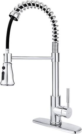 Sk5001c Soka Kitchen Sink Faucet Single Handle With Pull Down Sprayer 3 Coil Chrome