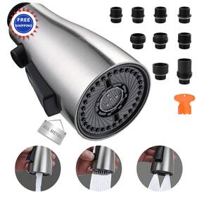 Lbptbn01 Sontiy Metal Kitchen Faucet Head Replacement 3 Function Pull Down Spray High Pressure