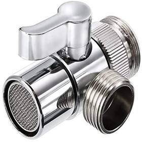 Spyshop 603813515077 Polished Chrome Brass Sink Valve Diverter Faucet Splitter For Kitchen Handhel