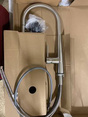 Ff3450 Standard Plumbing Supply Franke Steel Series Pull-down Kitchen Faucet Stainless 17-7/16 Inch
