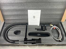 Starain 411523964658 Matte Black Pull Down Single Handle Spring Kitchen Basin Faucet No Weight