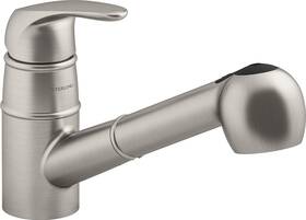 24277-vs Sterling Kohler Pull Out Kitchen Faucet Valton Vibrant Stainless