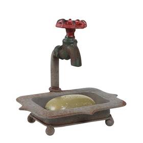 Storied Home 807472398365 7 Inch H Aged-bronze Vintage Faucet Soap Holder