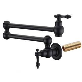 Sumerain 607376395893 Bronze Pot Filler Faucet Wall Mount Oil Rubbed Dual Swing Joints And 2