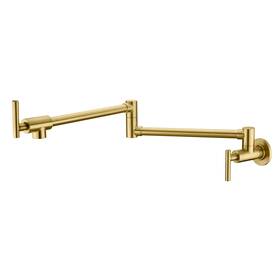 S6111bgi Sumerain Gold Pot Filler Faucet Wall Mount Brass Kitchen Folding With