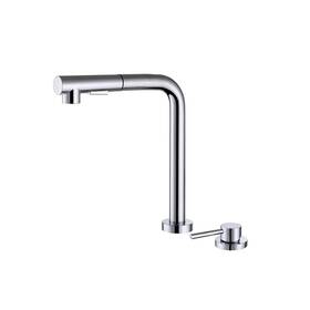 S6127pr-ch Sumerain 2 Hole Kitchen Faucet With Pull Out Sprayer Chrome Front Window Sink