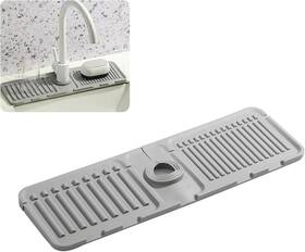 Swicado 445046052058 Faucet Mat For Kitchen Sink - 2024 Upgraded Premium Silicone Splash Guard With F