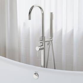 Swiss Madison 810015323373 Ivy Freestanding Bathtub Faucet In Brushed Gold Nickel