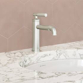 Swiss Madison 810015328705 Avallon Single Hole Single-handle Sleek Bathroom Faucet Brushed Nickel