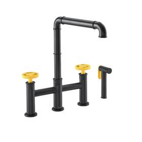 Sm-kf79ey Swiss Madison Sm-kf79 Avallon Pro 2 Gpm Widespread Kitchen Faucet - Matte Black