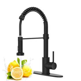 B0f6vd1g6d Syzyztxy Black Kitchen Faucet Pull Down Sprayer High Arc Spring 304 Stainless Steel
