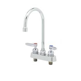 B-1141-cr T&s Workboard Faucet 4 Inch Deck Mount Swivel Gooseneck 2.2 Gpm Lever
