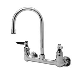 B-0330-bst T&s Brass 013389116569 Double Pantry Faucet 8 Wall Mount 120x Rigid Gooseneck