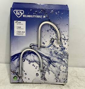 129x T&s Brass Riged Gooseneck Sink Faucet Polished Chrome