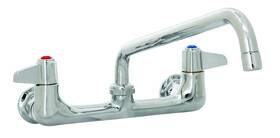 5f-8wlx10 T&s Brass Faucet Wall Mount 8 Inch Centers 10-inch Swivel Nozzle