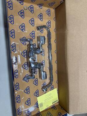 B-0236-cr-063x T&s Brass Double Pantry Faucet Wall Mount 14 Inch Swing Nozzle