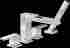 T4768-ss Delta Ara Roman Two Handle Deck Mount Tub Trim With Channel Spout And Hand Shower 034449717007