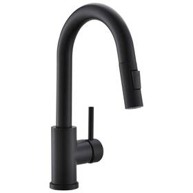 Z-w1932p171712 Tahanbath 12.8 Inch 360 Swivel Black Kitchen Faucet With Pull Down Sprayer