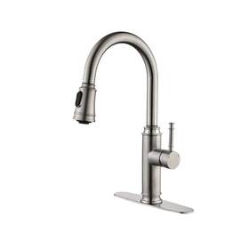 Zk-9029y-ns-8 Tahanbath Single Handle High Arc Pull Out Kitchen Faucet Level Stainless Steel