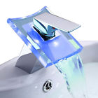 Tapwan Widespread Led Waterfall Bathroom Basin Faucet Tub Sink Mixer
