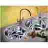 Tfc-390 Franke Double Handle Kitchen Faucet In Brass 7612873000891