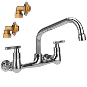 Fh-yg-8 Tnroted 8 Center Wall Mount Faucet Commercial Kitchen Sink With Swivel Spout 2
