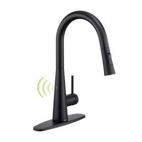 Tohlar 732122151529 Black Touchless Kitchen Faucet With Pull Down Sprayer Stainless Steel Sensor Ki