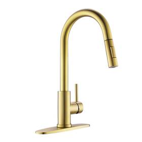Tohlar 795261462369 Gold Kitchen Sink Faucets With Pull Down Sprayer Single Handle Stainless Ste