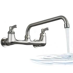 Top1209 Topshower Commercial Kitchen Sink Faucet Pull Down Sprayer 8ftft Center 2handle Swivel Spout