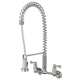 255-k821-ss-t Tosca 2-handle Wall-mount Pull-down Commercial Kitchen Faucet In Stainless Steel