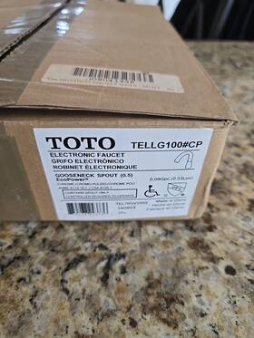 Telg100 Toto Telg100#cp Electronic Faucet Gooseneck Spout Chrome