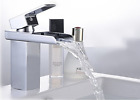 Trta002757 Chrome Finished Modern Waterfall Spout Sink Single Handle 640674582817