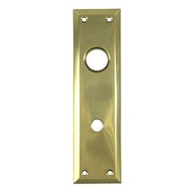 Tuff Stuff Tools 608781030225 2-3/4 X 10 Solid Brass Escutcheon Plate With Knob Hole Cylinder