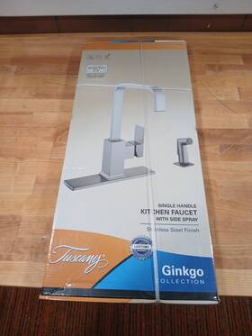 673-7041 Tuscany Single Handle Kitchen Faucet With Side Spray Nib