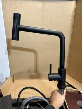 4-function Tvane Tl-205013 Kitchen Faucet With Sprayer Pull Down Matte Black