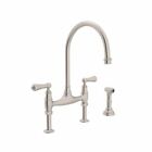 U.4719l-stn-2 Rohl Perrin And Rowe Bridge Kitchen Faucet With 685333705930