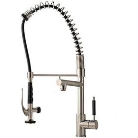 Uf-15l-fs Ufaucet Commercial High Arc Heavy Spiral Spring Stainless Steel Brushed Nickel