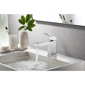 Uf37 Ultra Faucets 815616020362 Rift Collection Single-handle Lavatory Faucet Chrome Polished